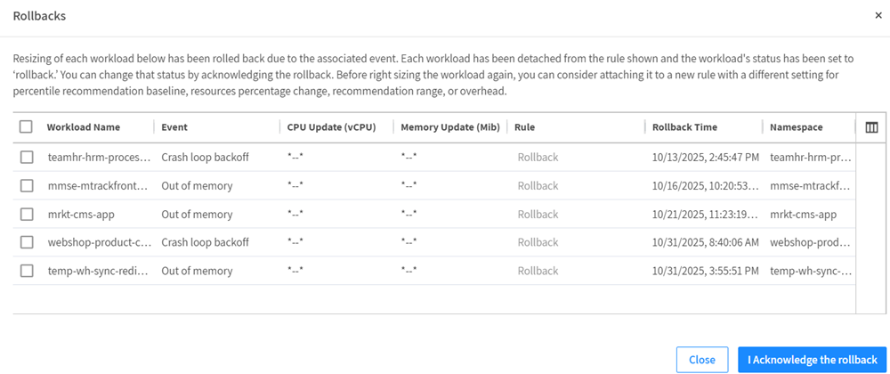 screen that shows how to create or edit a right-sizing-rule-contd